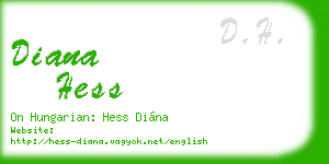 diana hess business card